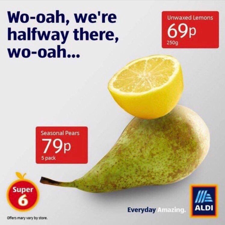Aldi Lemon on a Pear